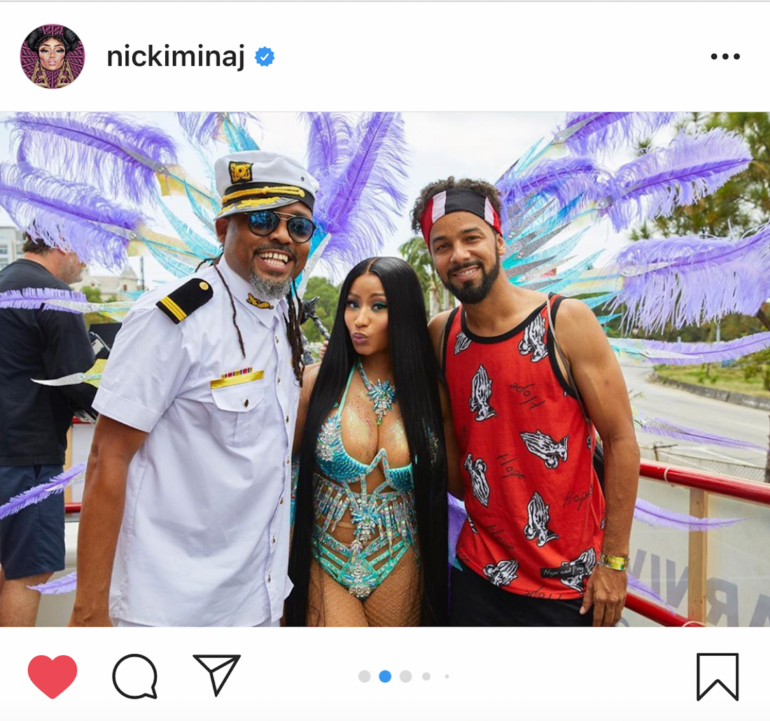 Kes spotted Carnival Tuesday in a THC throwback piece!