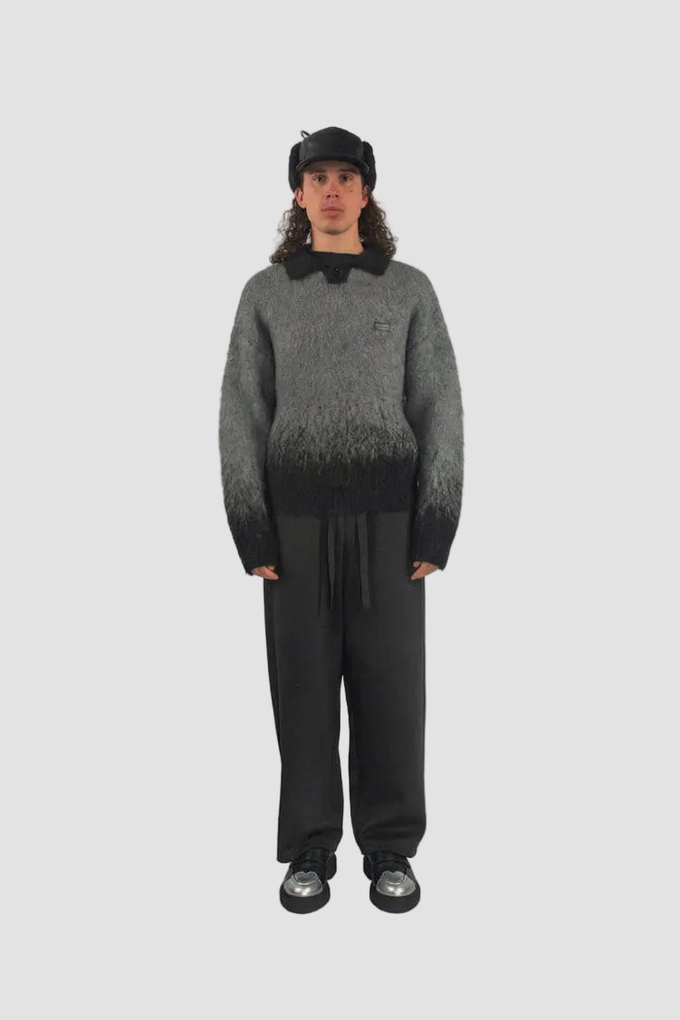 Fade Knit Polo Sweater
