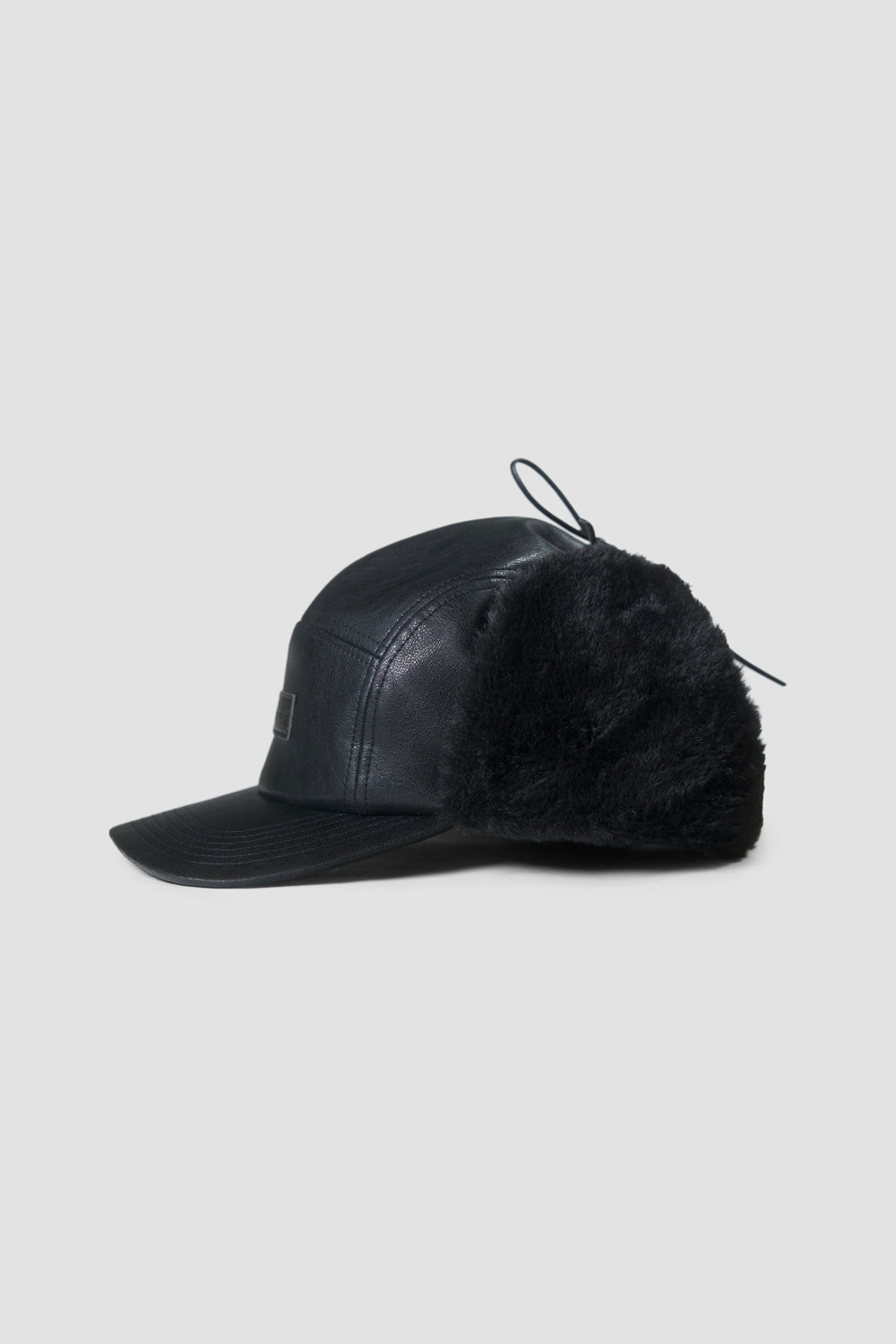 5-panel Trapper Winter Hat Black