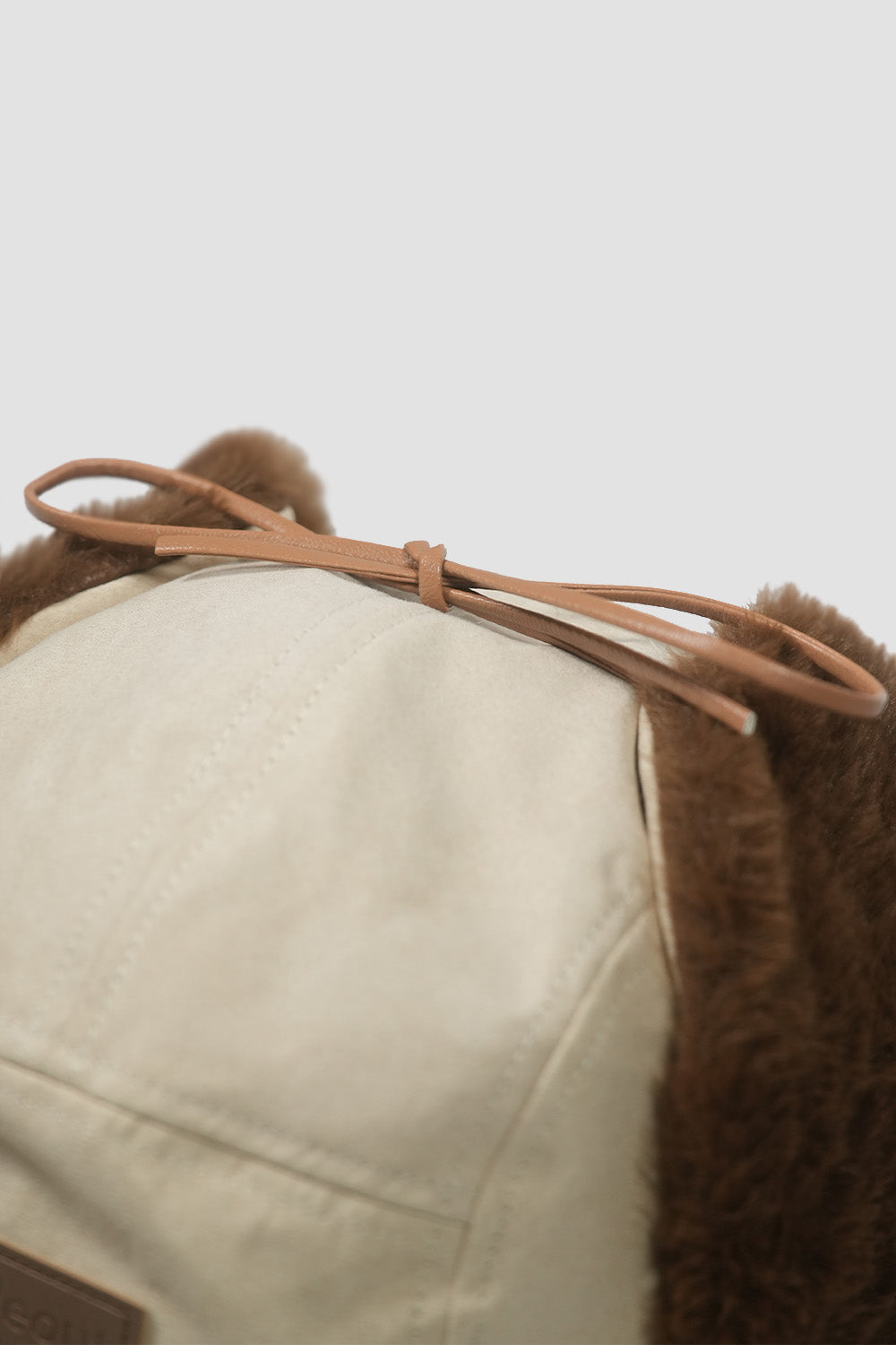 5-panel Trapper Winter Hat Cream