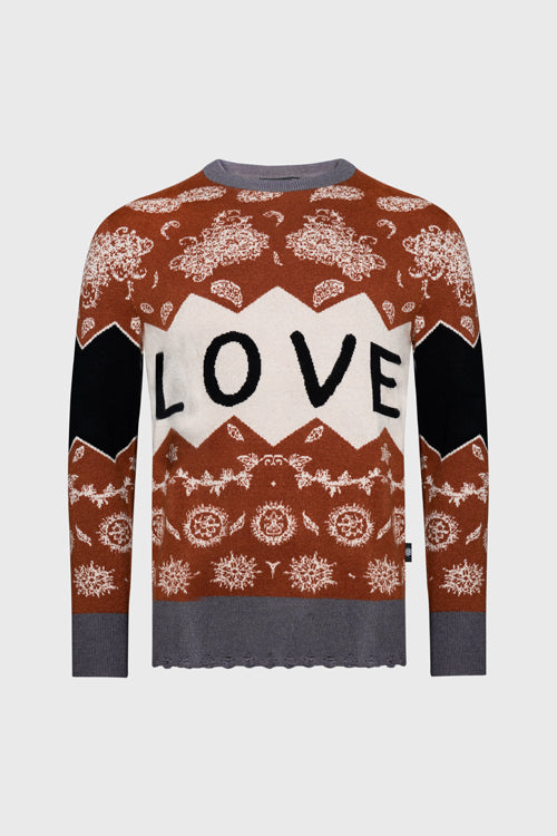 Love Paisley Knit Holiday Sweater - The Hideout Clothing