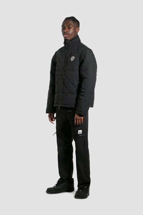 The Hideout Clothing - White Lines Waterproof Puffer Jacket