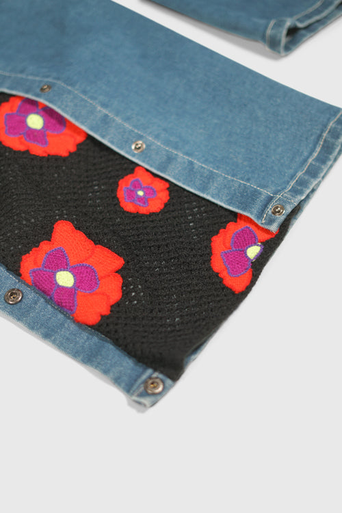 The Hideout Clothing - Opium Stone Wash Open Crochet Denim Jeans