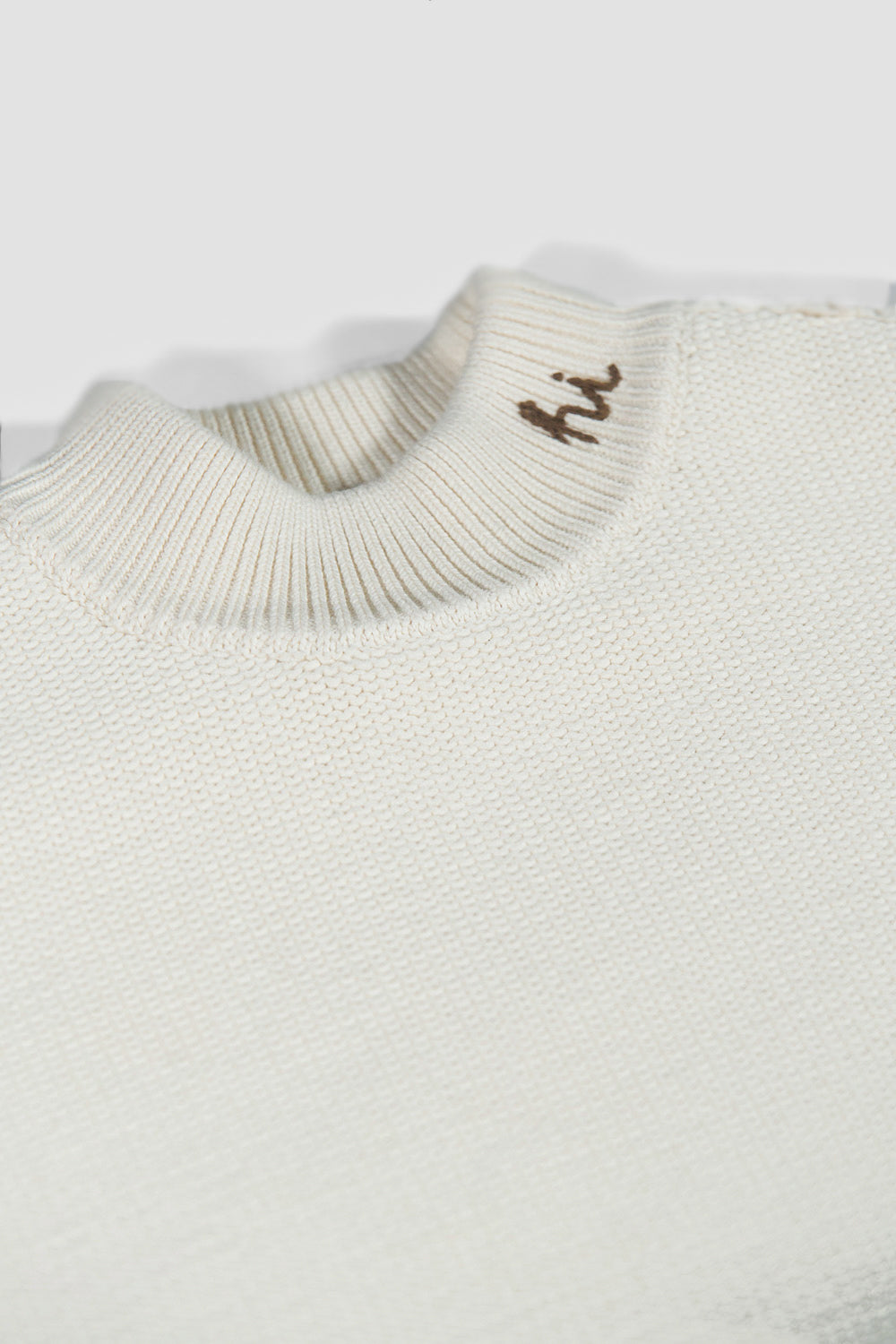 Braided Knit Sweater White