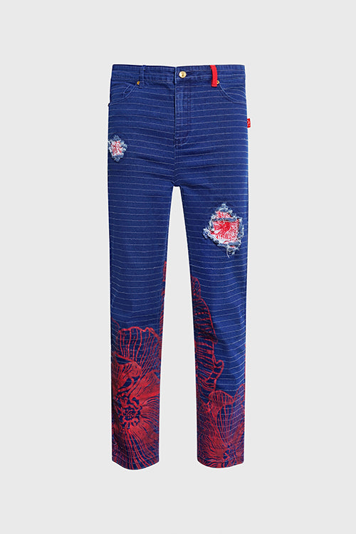 The Hideout Clothing - Eternal Flowers Distressed Jeans