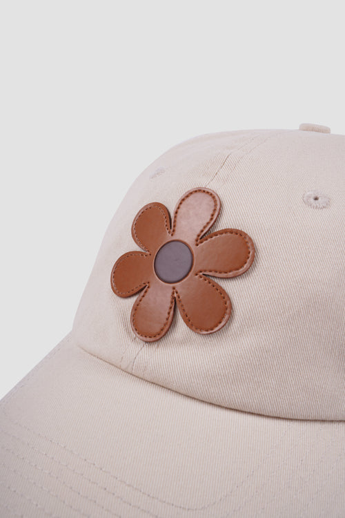 Flower Leather Vintage Dad Cap