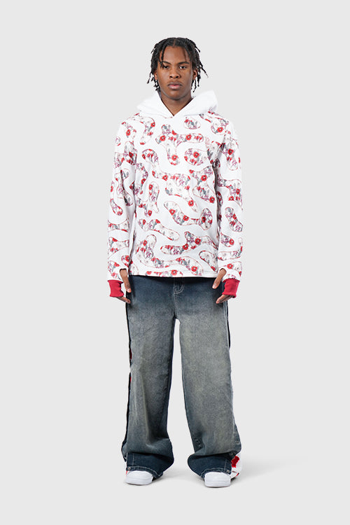 The Hideout Clothing - Opium Stone Wash Open Crochet Denim Jeans