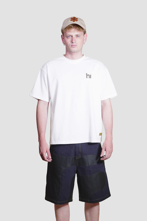 Hi Flower Vegan Leather Patch Tee