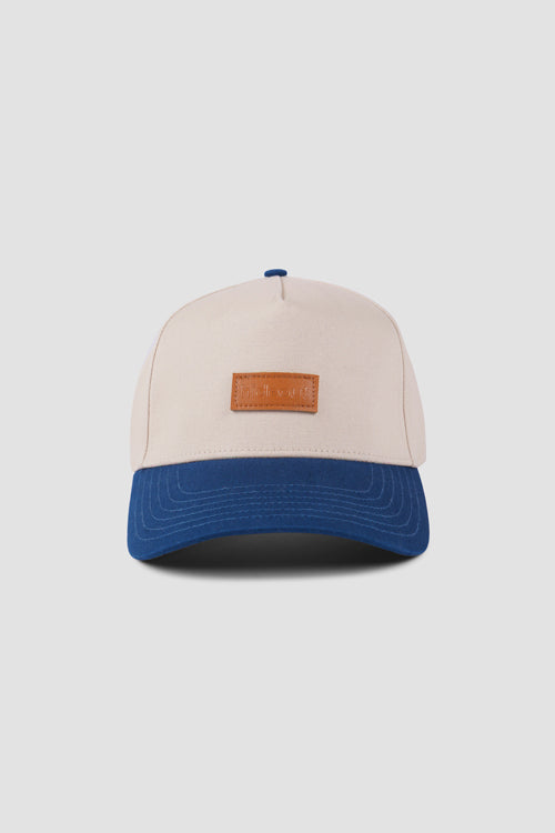 Hideout Leather Label two-tone 6-panel Dad Cap Blue