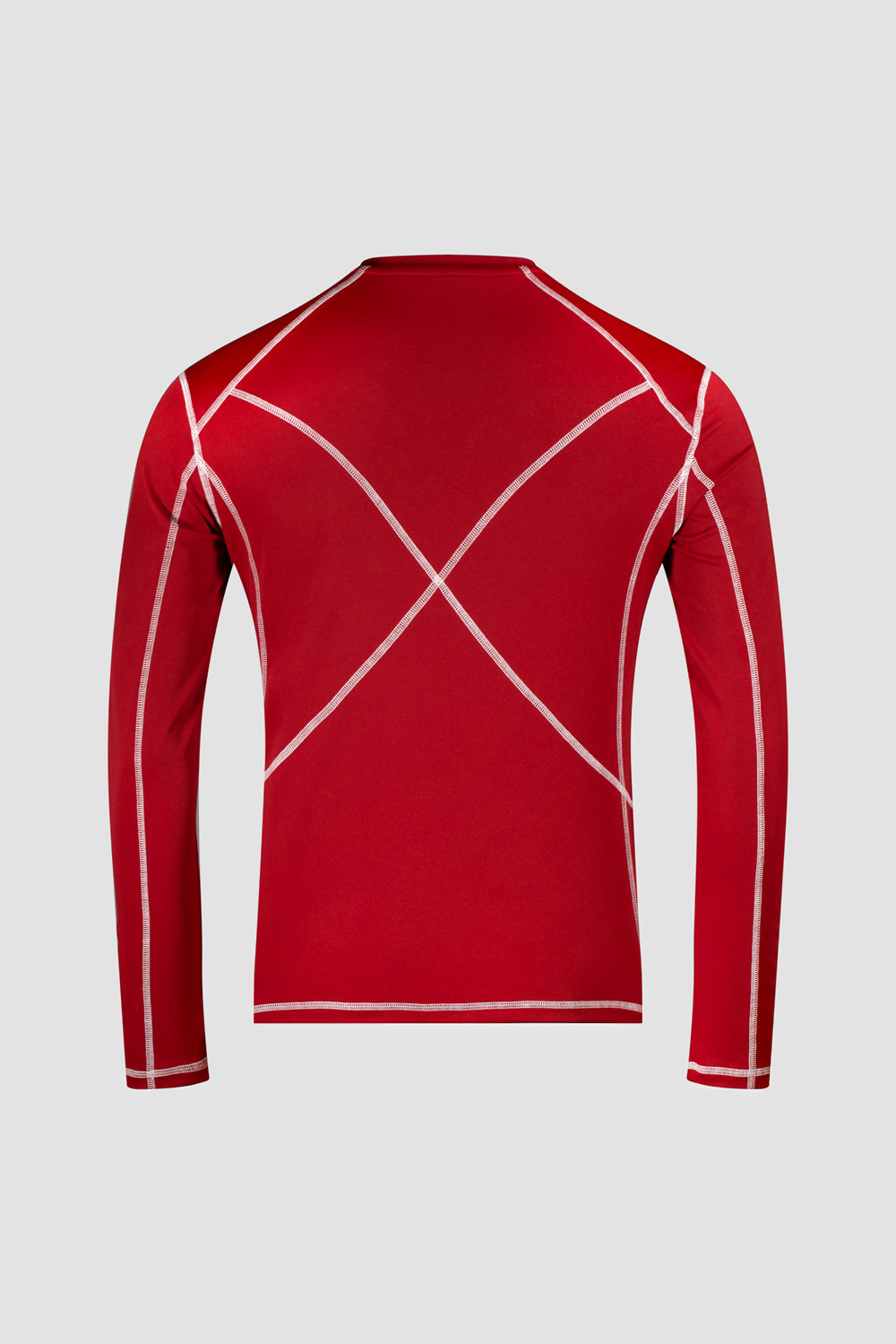 Orbit Stitch Long-sleeve Performance Fitted Top Red