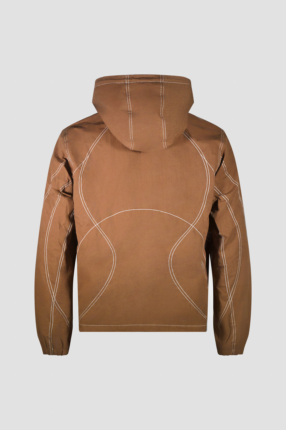 Orbit Stitch Waterproof Track Jacket Brown