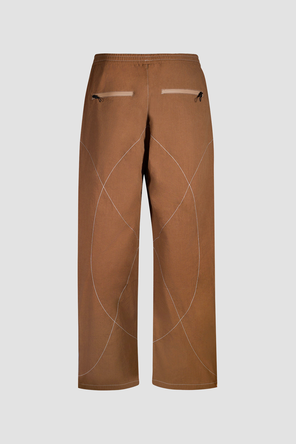 Orbit Stitch Waterproof Track Pants Brown