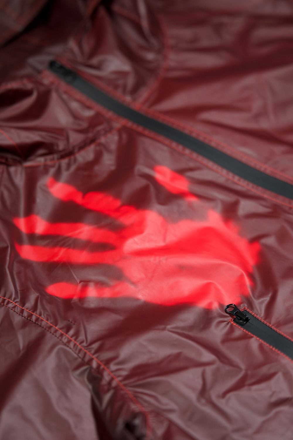 Temperature Reactive Waterproof Windbreaker Jacket Red