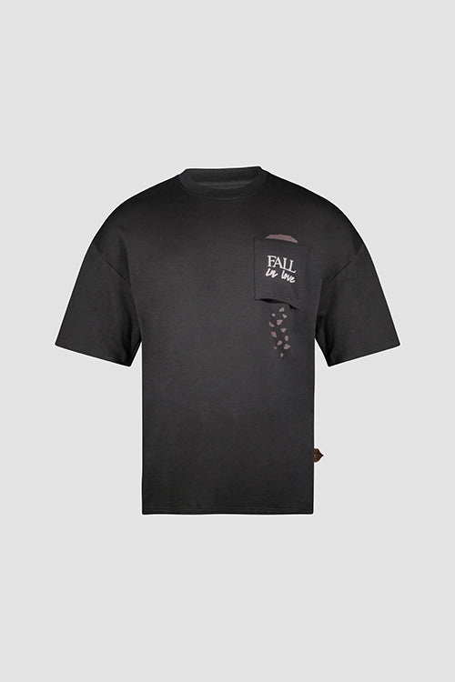 The Hideout Clothing Fall In Love Oversized Pocket Tee