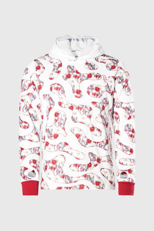 hideout | Opium Poppy Flower Camo Hoodie