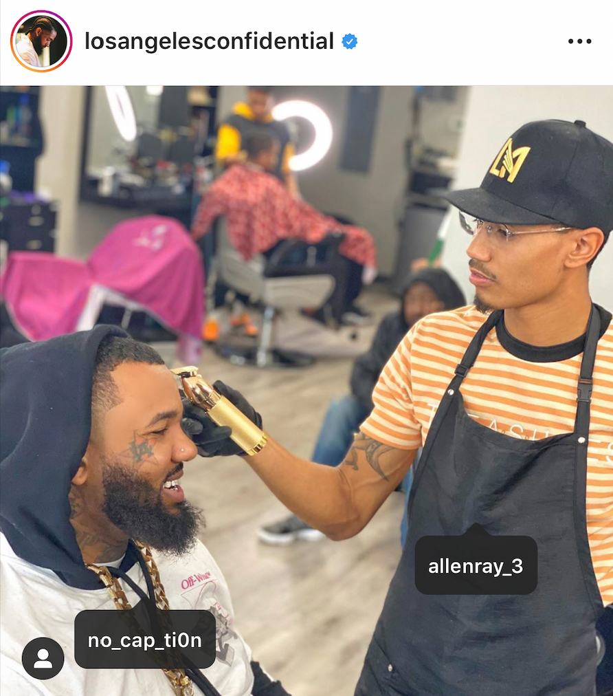 LA rap star The Game's barber spotted!