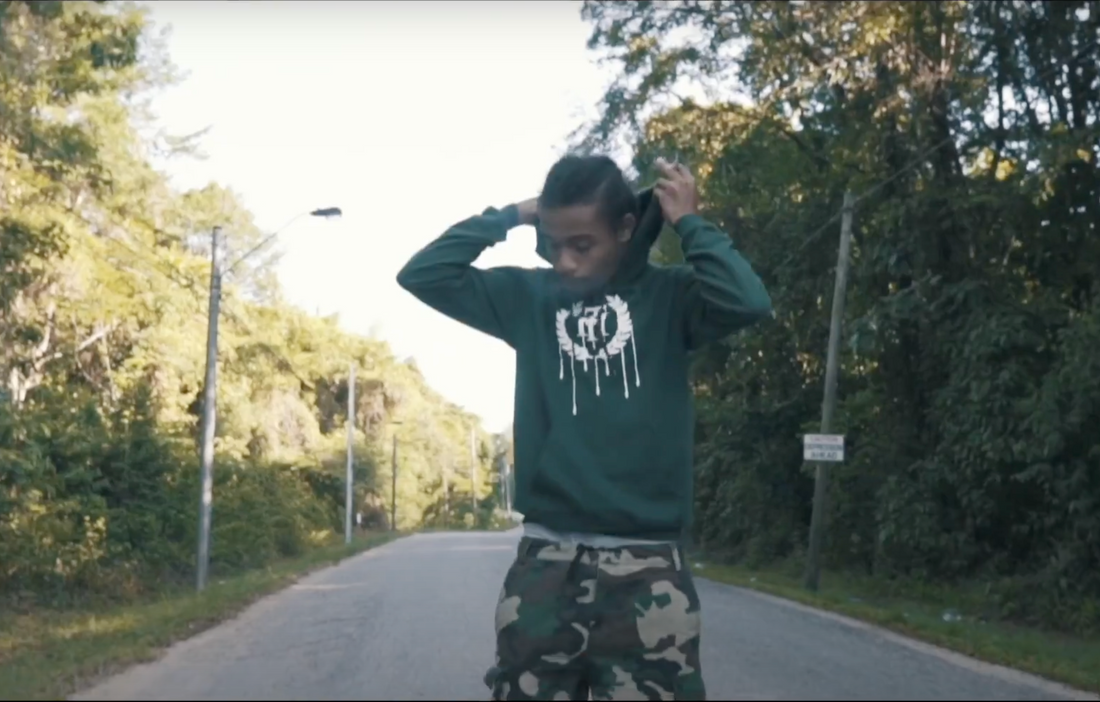 Tafari spotted in his new video rocking THC Hoodie!