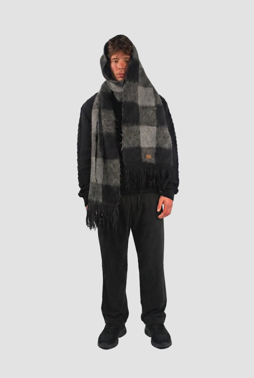 Plaid Fringe Scarf