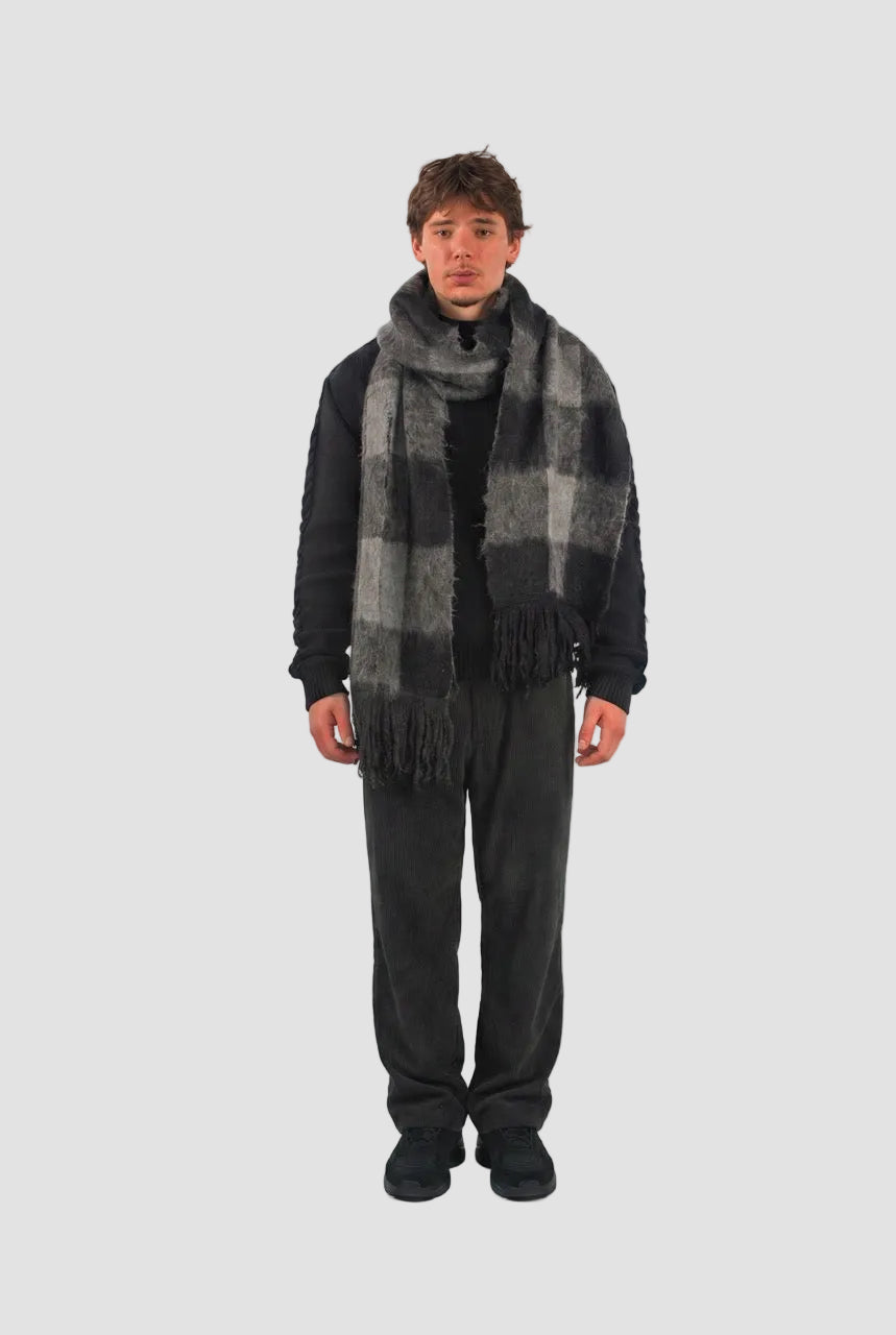 Plaid Fringe Scarf
