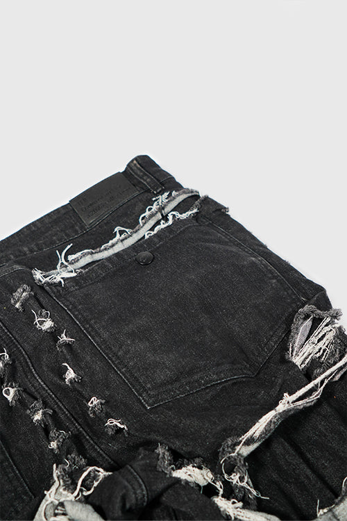 Dawn Damaged Flared Stacked Jeans - The Hideout Clothing