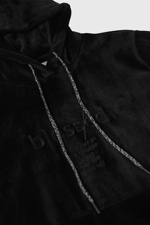 Blessed Velour Hoodie - The Hideout Clothing