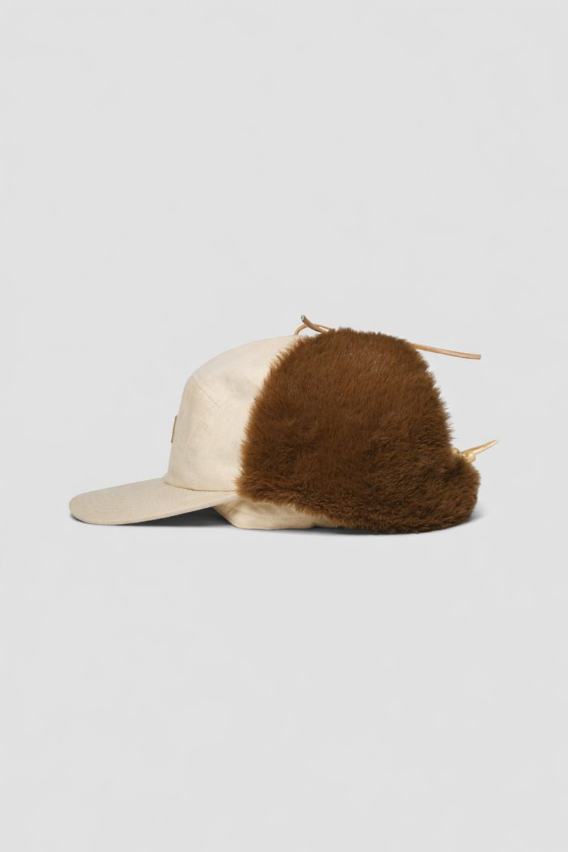 5-panel Trapper Winter Hat Cream