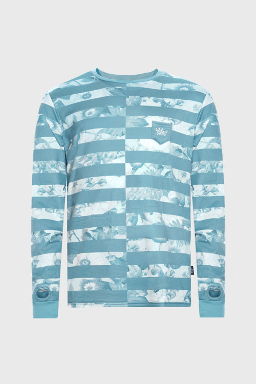 Flower Era Striped Pullover Crewneck - The Hideout Clothing