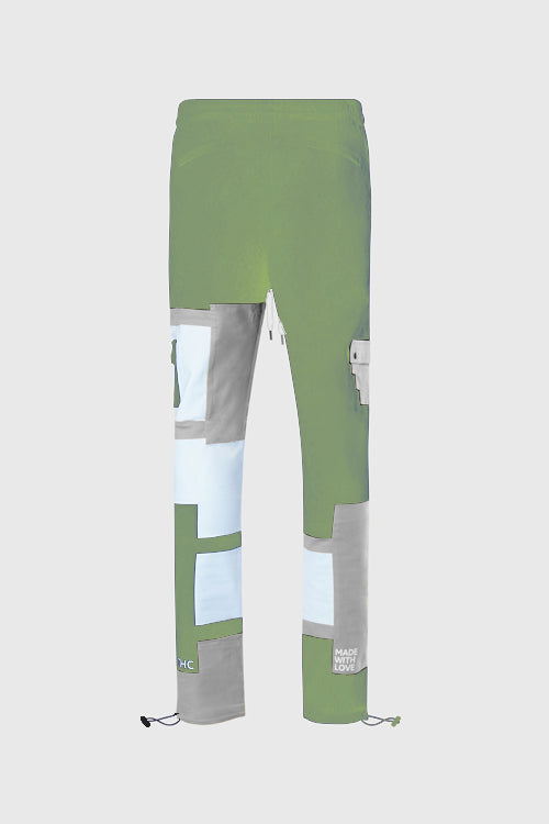 The Hideout Clothing - + Steps Color Blocking Cargo Joggers Pants