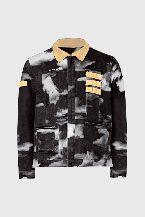 + Rifle Cloud Bleached Denim Jacket - The Hideout Clothing