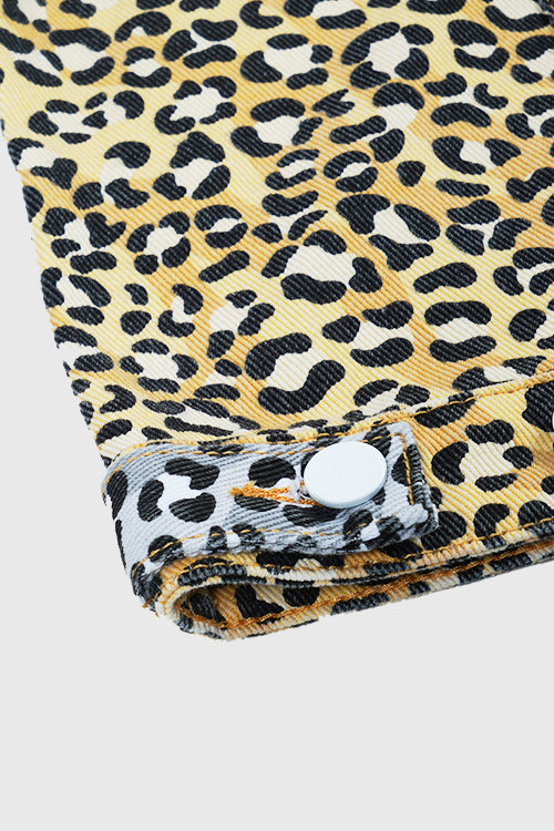 Tropics Leopard Denim Jacket - The Hideout Clothing