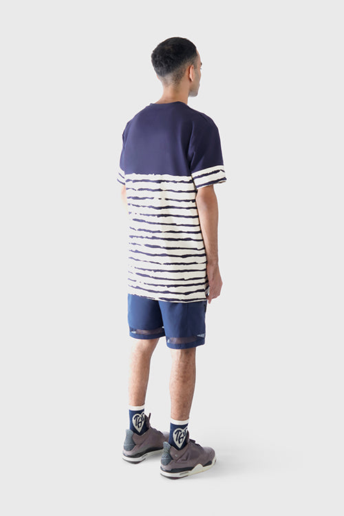 The Hideout Clothing - Striped Waves Henley Pocket Tee