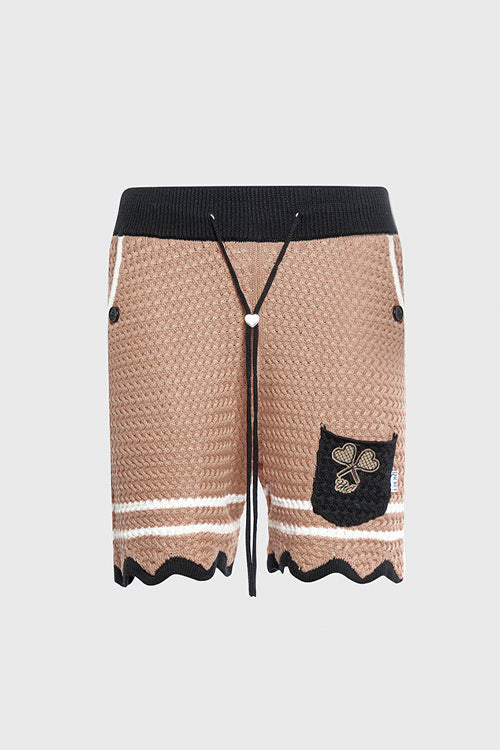 The Hideout Clothing - Racket Club Crochet Knit Shorts