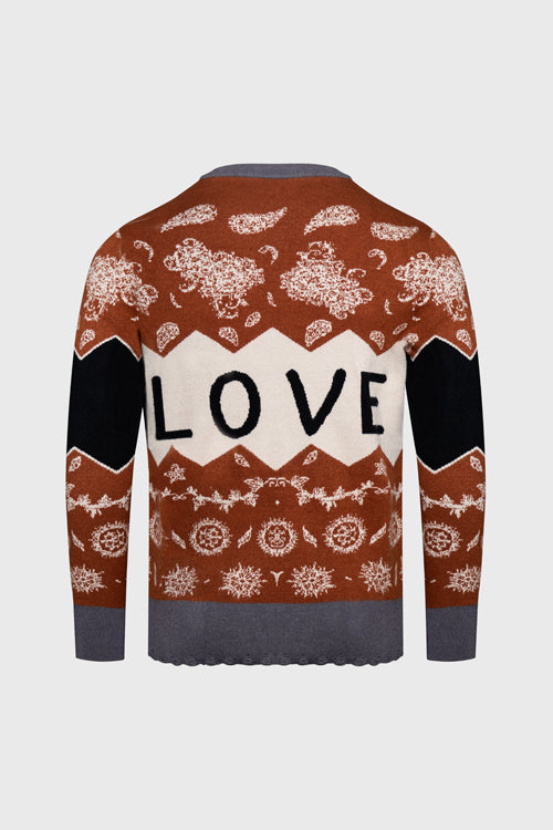Love Paisley Knit Holiday Sweater - The Hideout Clothing