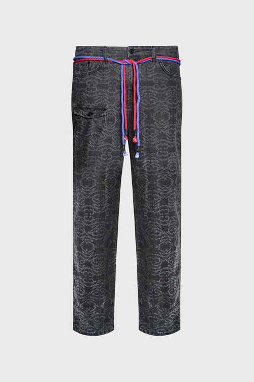 The Hideout Clothing - Laser Etched Pattern Denim Comfortable Jeans