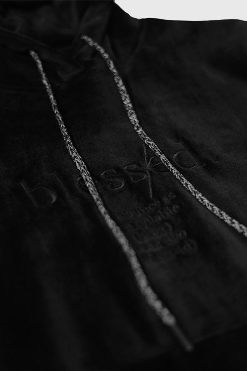 Blessed Velour Hoodie - The Hideout Clothing