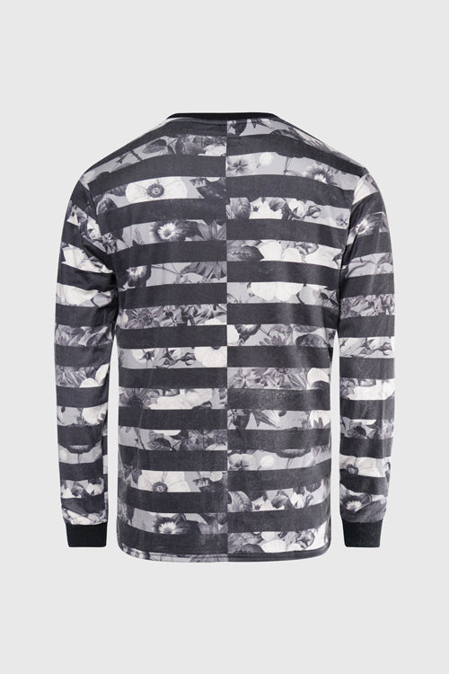 Flower Era Striped Pullover Crewneck - The Hideout Clothing