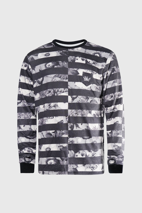 Flower Era Striped Pullover Crewneck - The Hideout Clothing