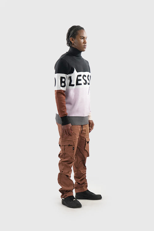 Blessed Knit Distressed Tips Turtleneck - The Hideout Clothing