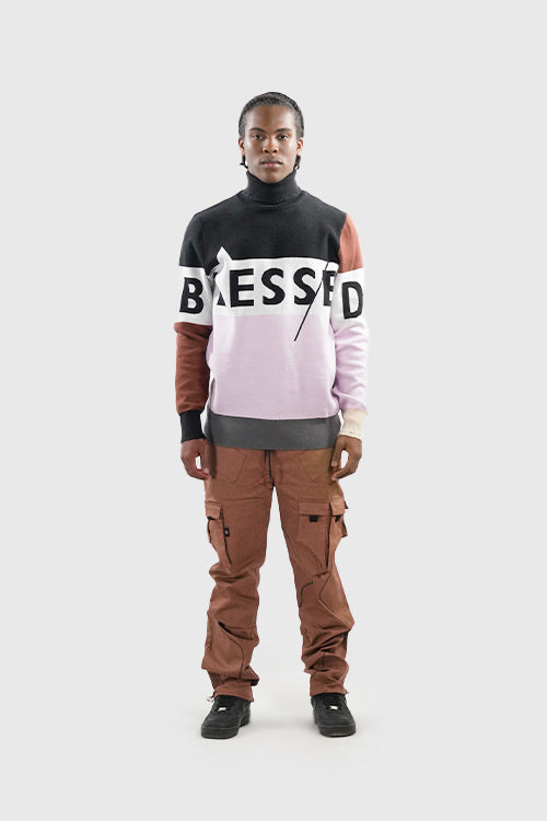 Blessed Knit Distressed Tips Turtleneck - The Hideout Clothing