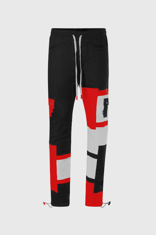 The Hideout Clothing - + Steps Color Blocking Cargo Joggers Pants