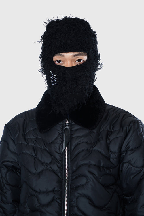 The Hideout Clothing - Distressed Logo Knit Balaclava Ski Mask