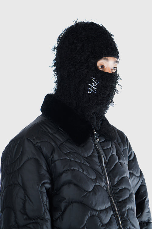 The Hideout Clothing - Distressed Logo Knit Balaclava Ski Mask