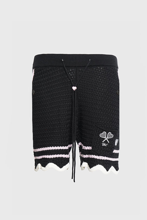 The Hideout Clothing - Racket Club Crochet Knit Shorts