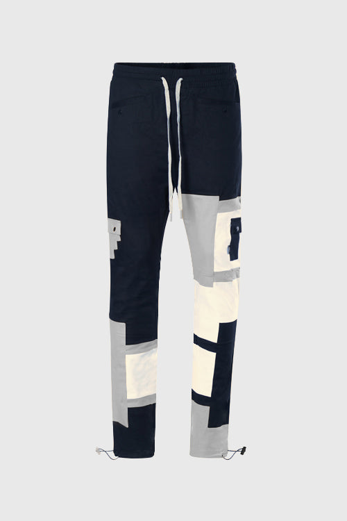 The Hideout Clothing - + Steps Color Blocking Cargo Joggers Pants