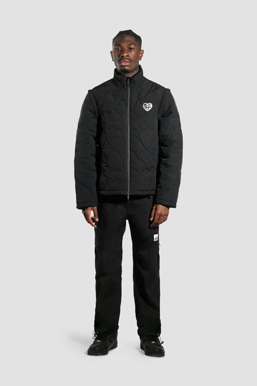 The Hideout Clothing - White Lines Waterproof Puffer Jacket