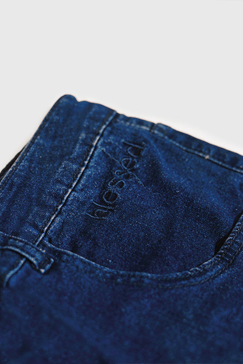 The Hideout Clothing - Blessed Everywhere Denim Velour Jeans