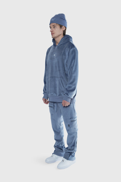 The Hideout Clothing - Metal Logo Velour Flared Sweatpants