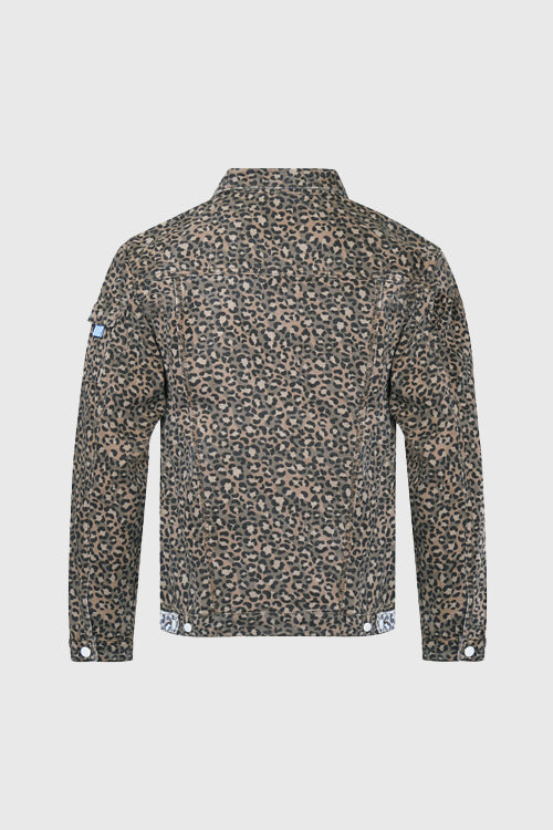 Tropics Leopard Denim Jacket - The Hideout Clothing