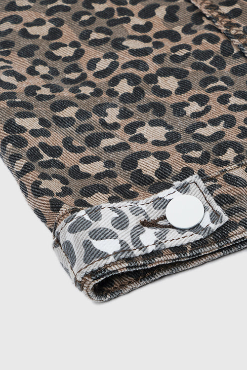 Tropics Leopard Denim Jacket - The Hideout Clothing