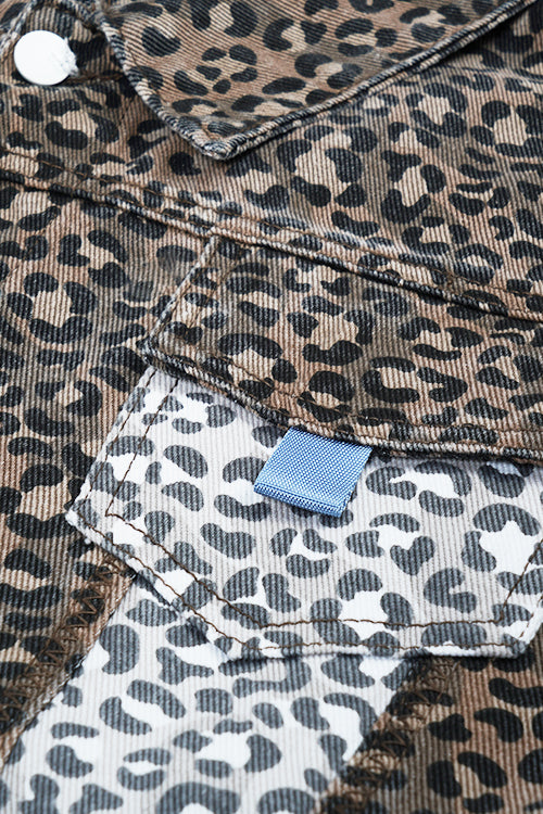 Tropics Leopard Denim Jacket - The Hideout Clothing